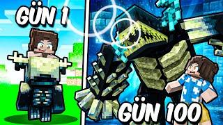 Minecraft'ta TITAN WARDEN OLARAK 100 GÜN GEÇİRDİM! 