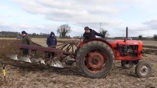 Nuffield 460 & IH B1-42 Ploughing