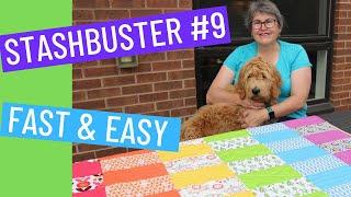  FAST & EASY BEGINNER QUILT STASHBUSTER #9 -  FREE PATTERN