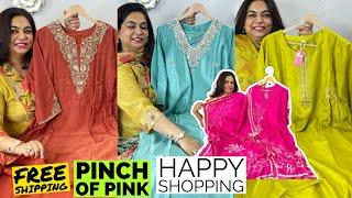 Pinch of Pink is Back With Stunning Collection of Casual, Party Wear Suits & Smart Gowns.