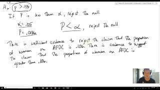 Hypothesis Testing for Proportions- P-value method