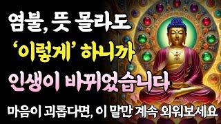 염불을 시작한 뒤 삶이 달라진 사람들의 5가지 공통점ㅣ부처님 말씀ㅣ불교 명언