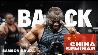 Seminar & back workout  at The RealGym in China | Samson Dauda