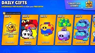 DAILY FREE GIFTS! I’m VERY LUCKY  BRAWL STARS UPDATE!!