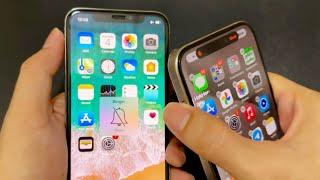 iPhone X iOS 11 vs iOS 17 iPhone 15 Pro - Original Version!