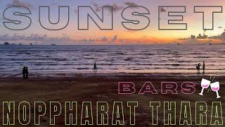 Sunset and Bars at Noppharat Thara Beach - Ao Nang Krabi Thailand