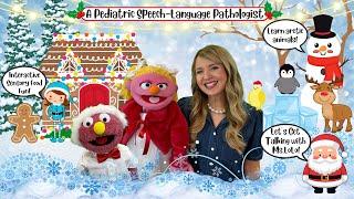 Learn To Talk With Ms. LoLo | Learn Christmas Songs, Size Concepts, & Body Parts | Build A Snowman!