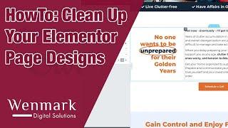 HowTo: Clean Up Your Elementor Page Designs