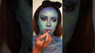 Cyber Blue Makeup Tutorial 