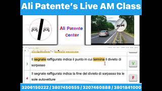 La fine del divieto di sorpasso Live Class Patente AM | By Ali Patente center#mustwatch #subscribe