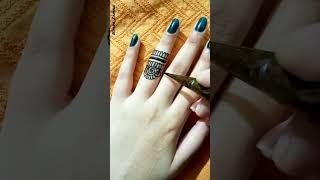 #shorts Cute Finger Mehndi Design for beginners @nimrazaman #shortvideos