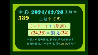 今彩   12月28日  星期六  (二中一)+(雙開)+(獨支)版路