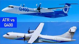 ATR 72 vs Bombardier Q400/ Dash 8: Turboprop Aircraft comparison!