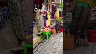 Colorful town of San Juan La Laguna, Lake Atitlan, Guatemala