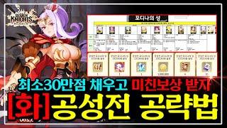 [세븐나이츠 리버스] 공성전 최고점수 공략 [화] '포디나의성' 조합+템셋팅+스킬운영