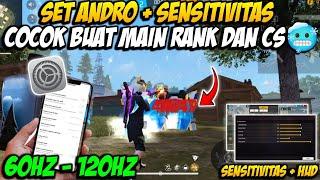 BRUTAL PARAH SET ANDRO 60HZ   SENSITIVITAS FF AUTO HEADSHOT 2024 SETELAH UPDATE || WORK SEMUA HP