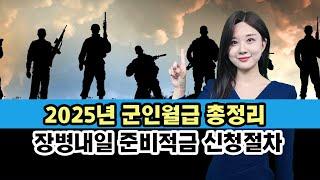 2025년 군인월급 총정리 ,  장병내일준비적금 혜택 적금 신청방법