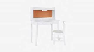 MUST SEE Furniture Review! KidKraft Kids Study Desk with Chair-White