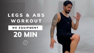 20 Min Legs, Glutes, & Abs Workout - At Home HIIT - GLUTES & CORE BURNER (Bodyweight Exercises)