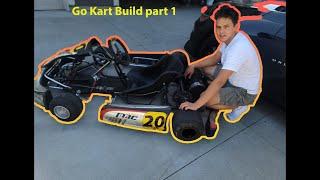 [PART 1] 60HP 120v 80MPH! Custom Electric Go kart Build homemade (The Raven) First video posted!