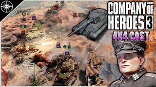 Keep that Tiger Alive! | 4V4 Oasis Depot | CoH3 Cast 2.0 #21