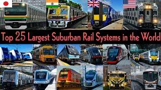 TOP 25 LARGEST COMMUTER RAIL SYSTEMS IN THE WORLD 2023 || Commuter Rail | Suburban | Local Train