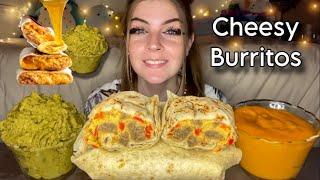 CHEESY LOADED BURRITO MUKBANG! (Vegan) (No Talking)