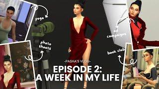 Weekly Vlog | Ad Campaigns, Photo Shoots, Book Club Meeting + Yoga Routine | Sims 4