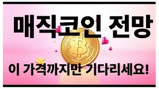 매직 코인 전망 이 가격까지 분명 기다리셔야 합니다!