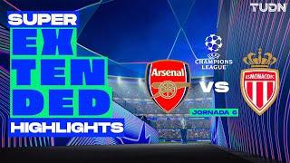 SUPER EXTENDED HIGHLIGHTS | Arsenal vs Monaco | UEFA Champions League 24/25 | TUDN