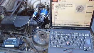 BMW e30, e28, e34 engine diagnostic using Autocom OBD tool kit