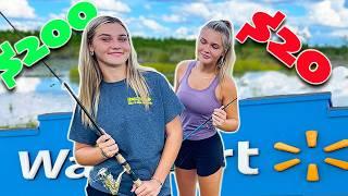 $20 vs $200 WALMART FISHING CHALLENGE on Grandpa's 100 year old boat!