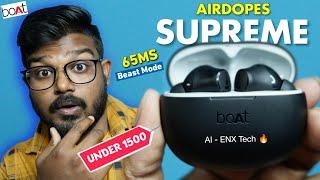 boAt Airdopes Supreme - With AI ENX Tech| TWS Earbuds Under Rs.1500/-