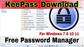 How to Download KeePass in Windows 7 8 10 11 || Keepass Download Latest version