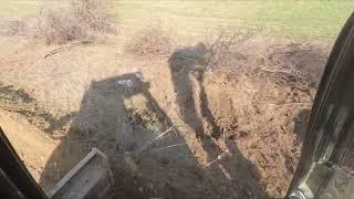 EXCAVATOR DIGGING THE GROUND FOR THE WATER PIPES 3 - Go Pro Footage