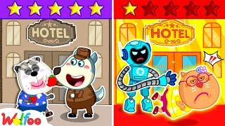 Rich Hotel vs Poor Hotel Wolfoo’s Robot Hotel Party Adventure with Friends + More | Wolfoo Channel