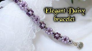 Elegant Daisy bracelet/DIY bracelet/beading tutorial/bead jewelry