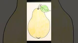 Pear Draw and Color | #shorts #short #pear #pearcoloring#coloring #colors