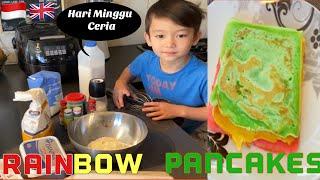 RAINBOW PANCAKES FOR OUR SUNDAY BREAKFAST || MASAK BARENG THE MCDERMOTTS