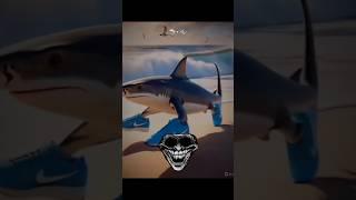  Акула научилась бегать по пляжу в поисках пищи tralalelo tralala тралалело тралала #мем #мемас