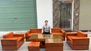 Bộ Bàn Ghế Sofa Gỗ Hương Đá Giá Rẻ|Đồ Gỗ Huy Vũ