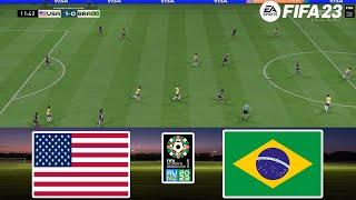 FIFA 23 - USA vs Brazil 30/11/2024 - FIFA Women's World Cup 2023 - Gameplay PS | Full Highlight