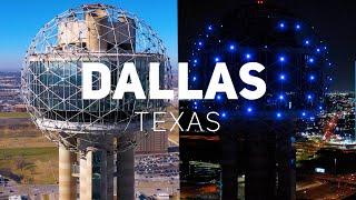 Dallas, Texas Day and Night | 4K drone footage