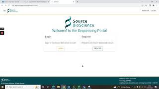Creating A New Account On The Source BioScience Sequencing Portal