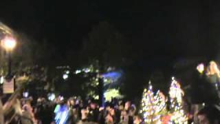 Snow falling in The Woodlands from artificial snow machine Lone Star Parties