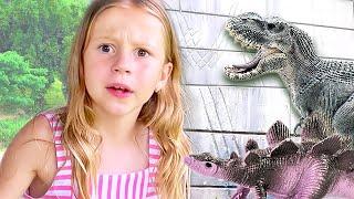 Nastya and Dad visit Jurassiс park in Hawaii. Story for kids