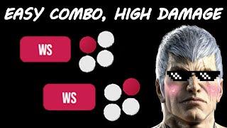 WS1 & WS2 BRYAN TEKKEN 8 COMBO. LEFT UPPER AND FISHERMAN'S SLAM. WITH AND WITHOUT WALL