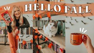 ULTIMATE FALL VLOG  shopping + hauls, bookshelf decorating, spooky reads, DIY, movie night, baking!