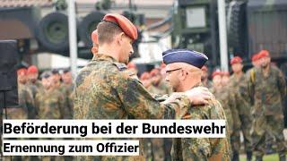 Beförderung eines Oberfähnrichs der Bundeswehr - wenn ein Offizier ernannt wird