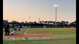 Noah Myers IMG Academy 2023 Outfielder Hits Against State College of Florida & University of Tampa